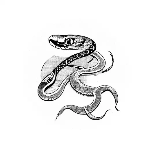 Snake And Hawk Fight