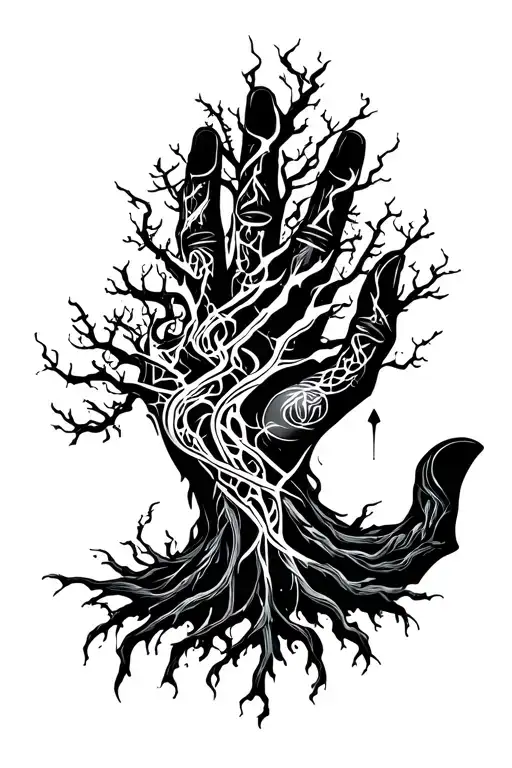 Lightnings Plus The Poison Tree On The Hand