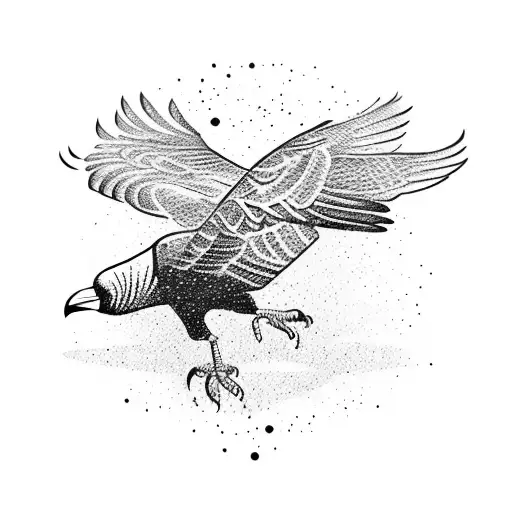 Crow Flying And Croaks