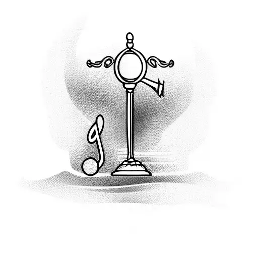 A Legal Gavel And A Globe Combined With Musical Notes