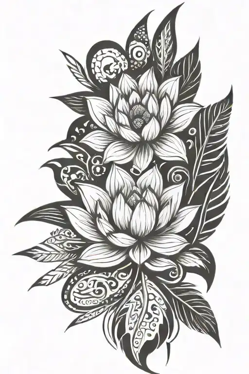 Lotus Flower Feather