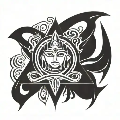 Create Text Idea For Word The Shiva Tribe Symbols In Shape