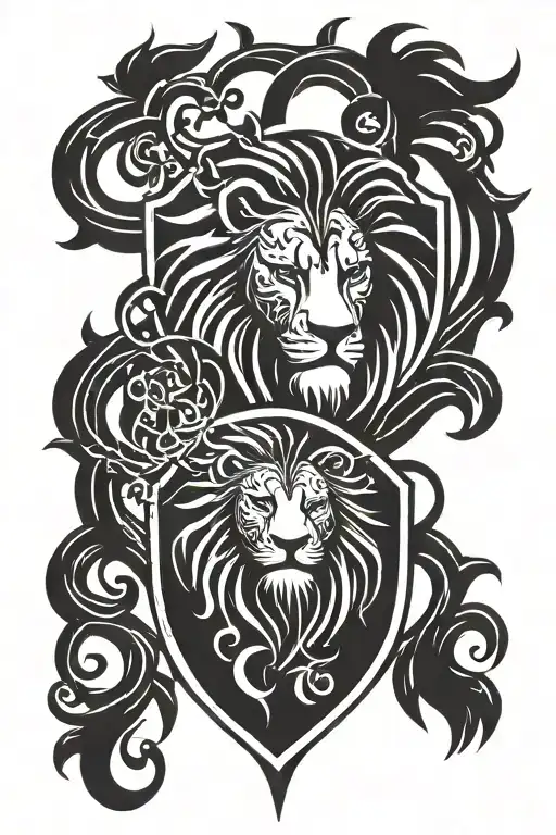 Family Crest Lion Holloway