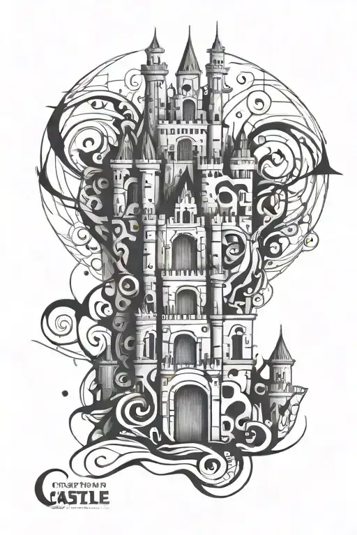 Abstract Drawing Of The Castle