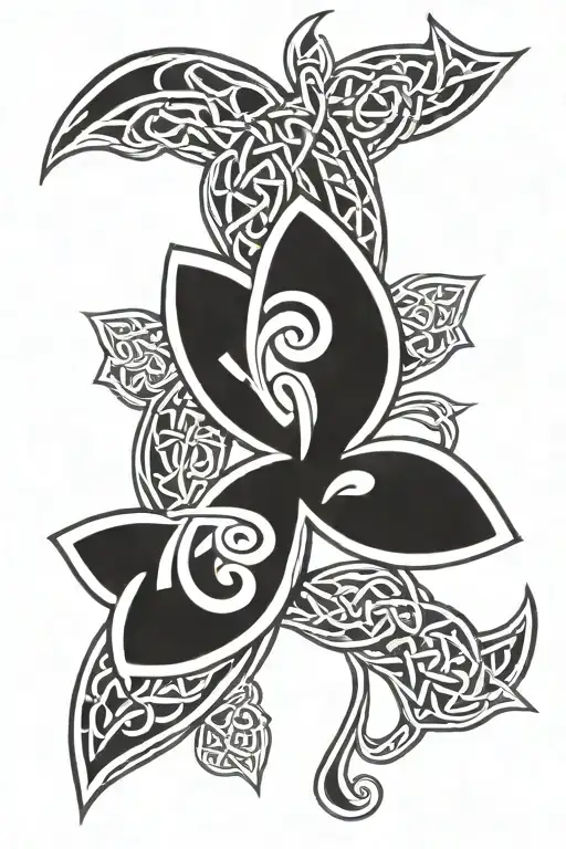 Celtic Knot Clover Leaf