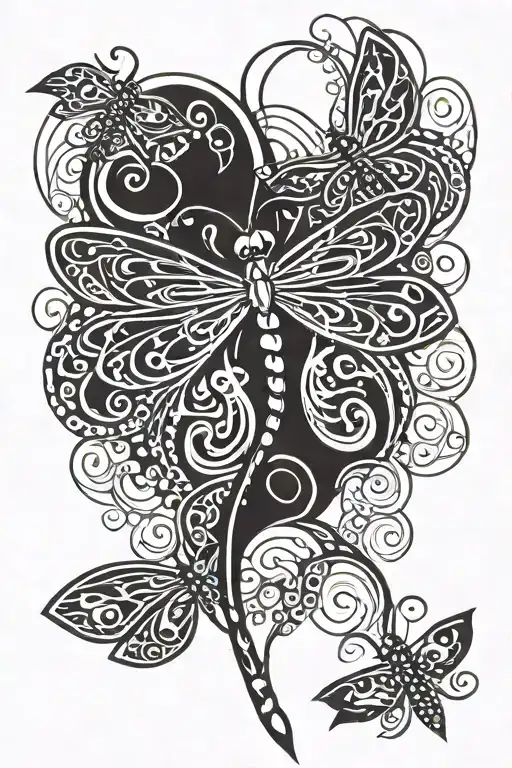 4 Leaf Clover With Dragonfly