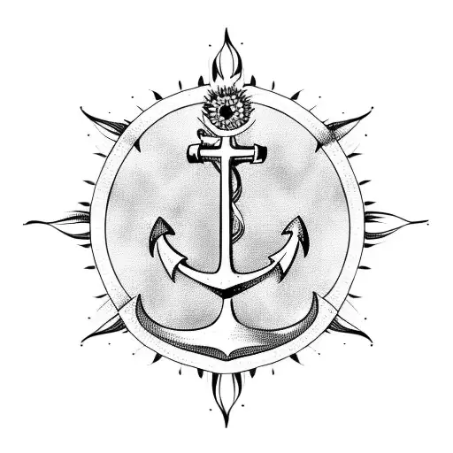 An Anchor With A Sunflower