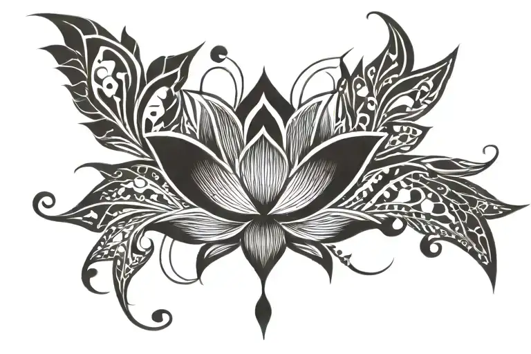 Filled In Lotus Flower