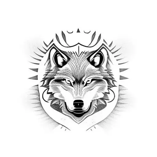 A Fierce Wolf Riding A Motorcycle