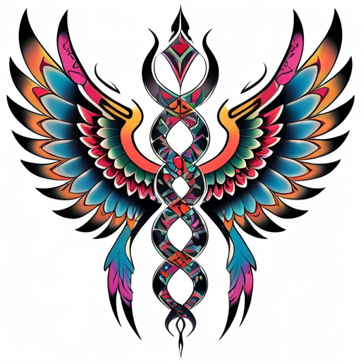 Sacred Wings of the Serpent’s Path Tattoo