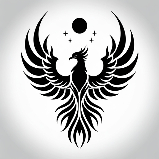 Moonlit Shadow of the Phoenix Tattoo idea