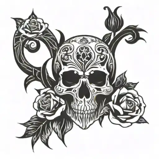 Skull And Roses