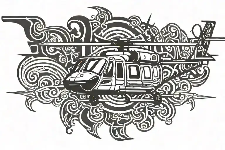 Black Hawk Helicopter Flying