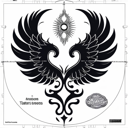Sacred Wings of the Eternal Flame Tattoo idea