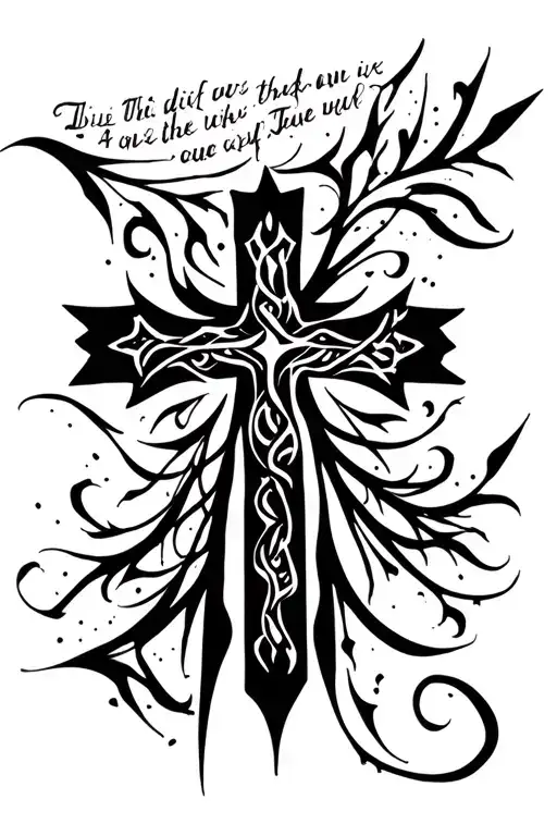 Crosses And A Bible Verse On Ur Shoulder