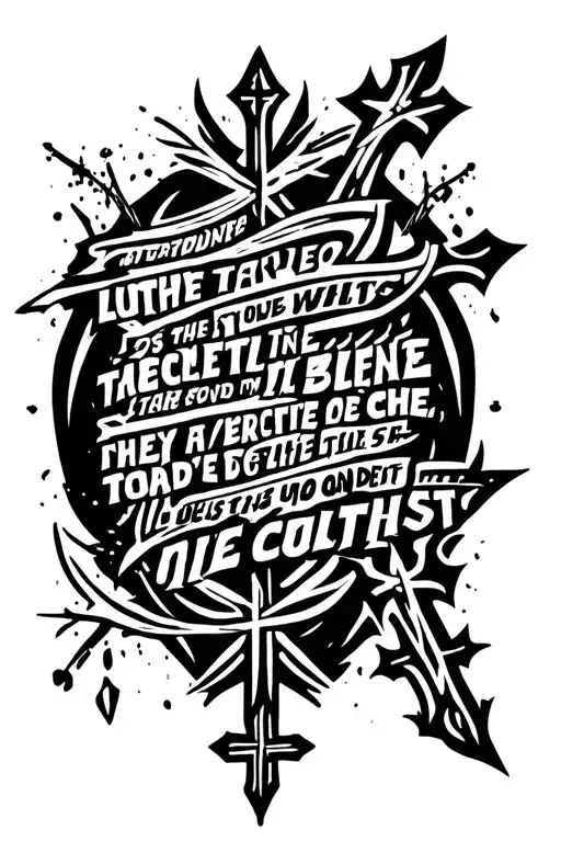 Crosses And A Bible Verse On Ur Shoulder