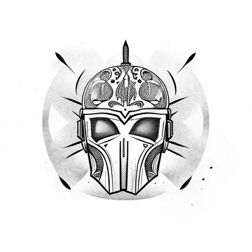 Skull With Mandolorian