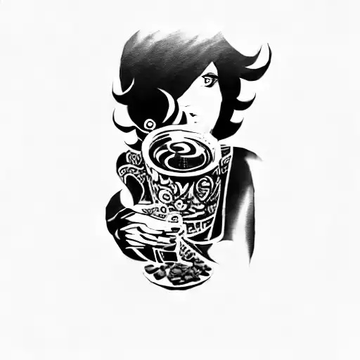 A Woman Drinking Coffee