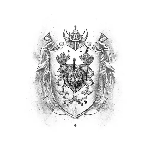 Family Crest Shield With Virtues Of Family Truth Blogs Sweat Tears Lion Sword