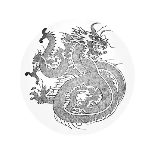 Japanese-style Half-sleeve With Dragon And Several Big Roses