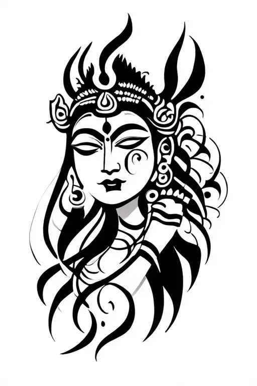 Shiva And Kali Mata Symbolic