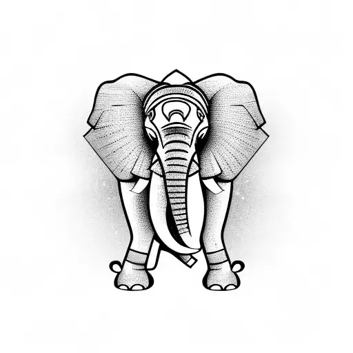 Elephant With Design