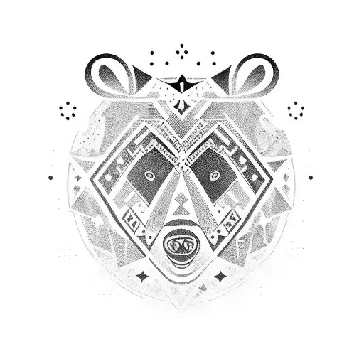 A Bear In Spirit Mode With Two Stars Above Him