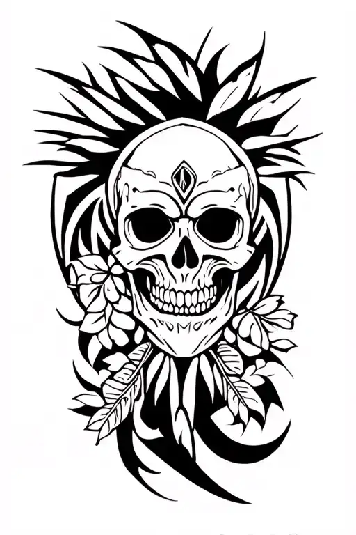 Polynesian Music Skull Metal Band Performing