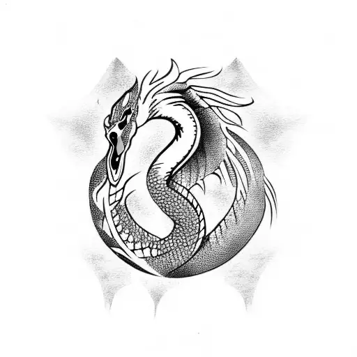 Half Swan Half Dragon