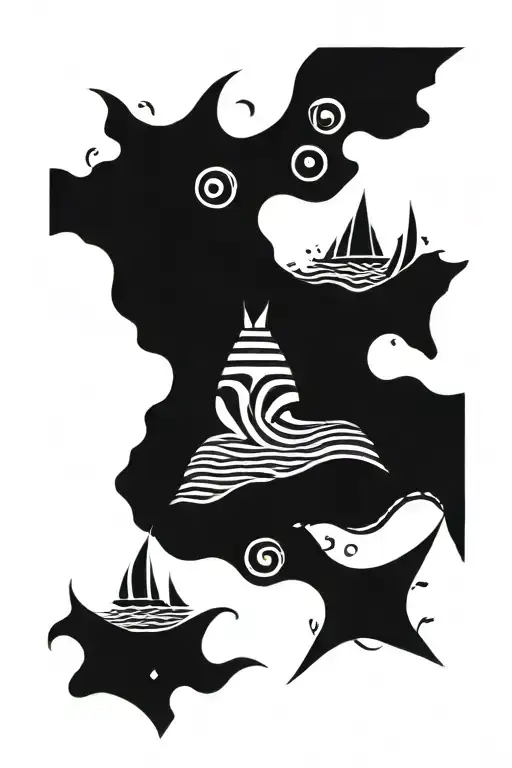 Chaos And Calm Ocean