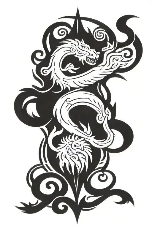 Lion With 4 Swans In Corners