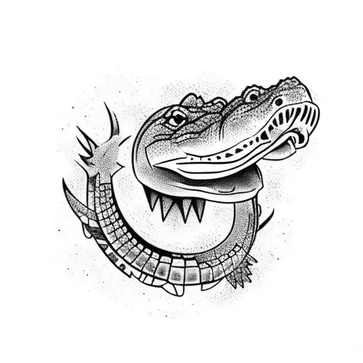 Crocodile Together With Fox