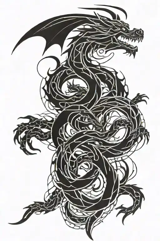 Dragon Emerging From Dimension Universe