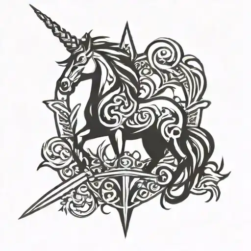Unicorn Sword Irish Crown