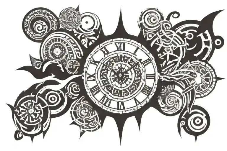 Hand Clock And Cloud