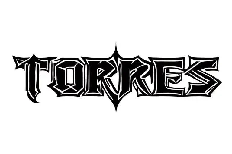 Torres Crew Wording In A Tribal Design