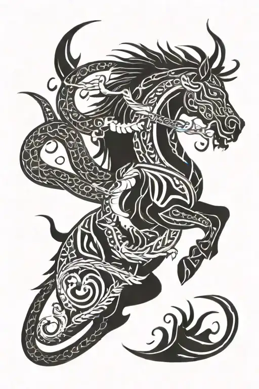 San Jorge On A Horse Killing A Dragon