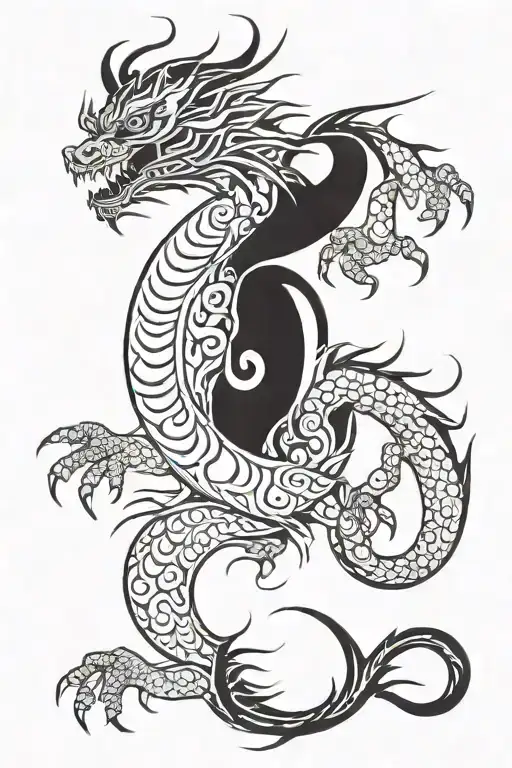 Moon Dragon Emerging