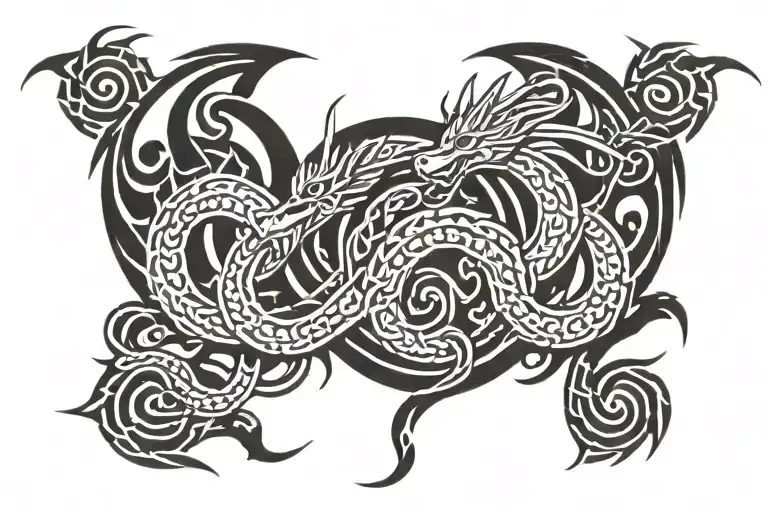 Celtic Tribal Dragon
