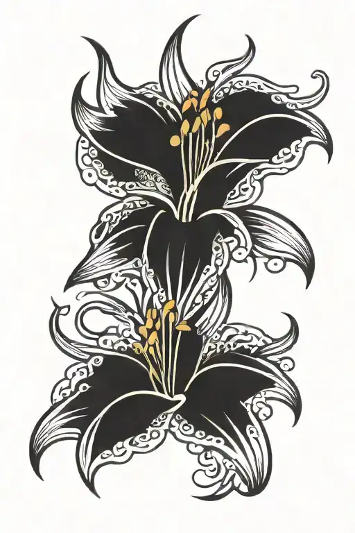 Flame Burns Lily Flower