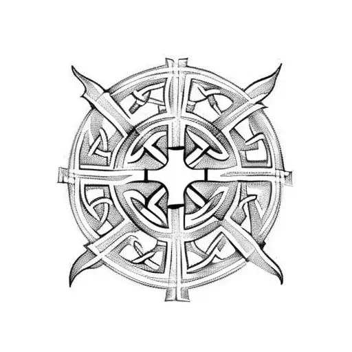 Celtic Cross Black Simple