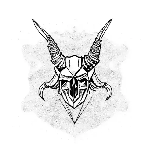 Capricorn Skull Symetric