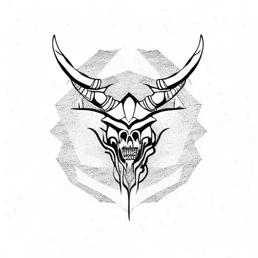 Capricorn Skull Symetric