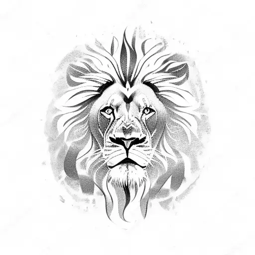 M Letter Combine With Lion