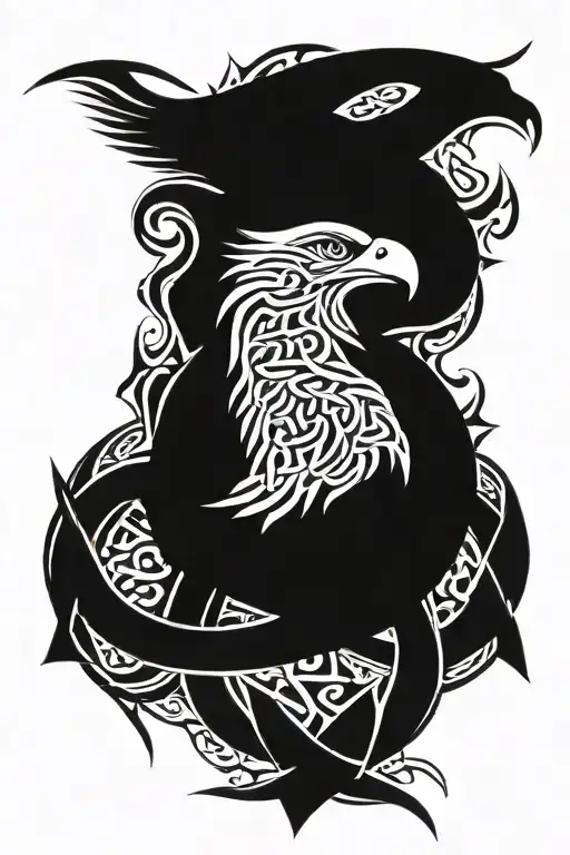 Celtic Trinity Knot With Eagle