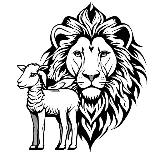 A Lion And A Lamb Equal Sizes