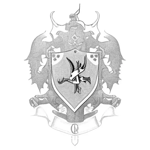 Arm Sleeve Coat Of Arms With A Background That Covers The Arm