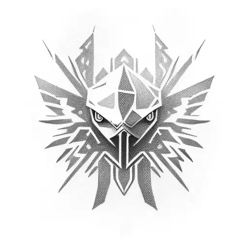 Create A Video Game-inspired Tattoo Featuring A Pixelated Eagle