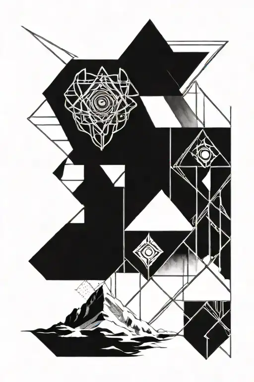 Sacred Geometry Sleeve With Black Bars