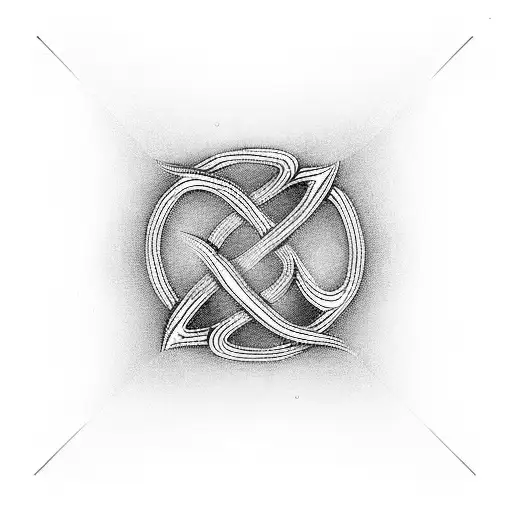 Infinity Symbol With Letters Z And T